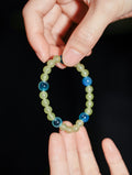 "Verdant Breeze" Prehnite & Blue Fluorite Zen Bracelet | The Wood Element