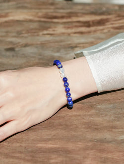 "Starry Ocean" Zen Lapis Lazuli & Moonstone Bracelet | The Water Element