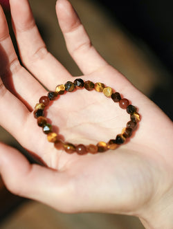 "Summit Tiger" Faceted Golden Tiger’s Eye Bracelet | The Gold Element | Leadership Talisman
