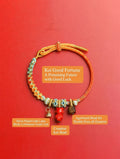 "Leaping Koi" Cinnabar & Agarwood Woven Bracelet | Koi Fish Charm