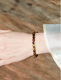 "Summit Tiger" Faceted Golden Tiger’s Eye Bracelet | The Gold Element | Leadership Talisman
