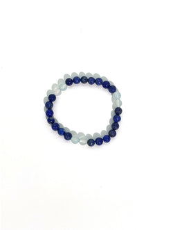 "Starry Ocean" Zen Lapis Lazuli & Moonstone Bracelet | The Water Element