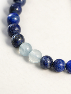"Starry Ocean" Lapis Lazuli & Moonstone Bracelet | Water Element