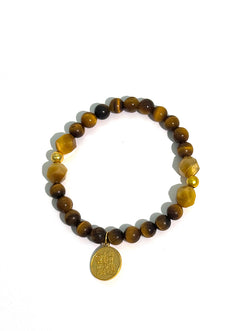 "Mountain Grounding" Tiger's Eye & Golden Tiger's Eye Bracelet | Earth Element
