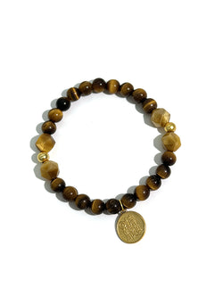 "Mountain Grounding" Tiger's Eye & Golden Tiger's Eye Bracelet | Earth Element