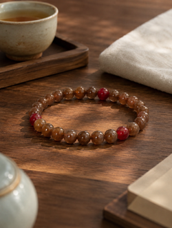 Smoky Quartz & Red Agate Bracelet | Earth Element | Grounding & Balance