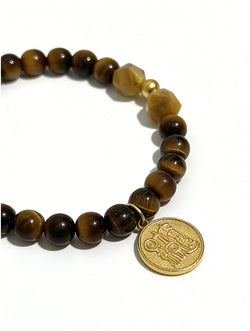 "Mountain Grounding" Tiger's Eye & Golden Tiger's Eye Bracelet | Earth Element