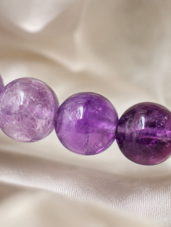 Natural Amethyst Bead Bracelet – 10mm