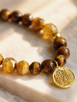 "Mountain Grounding" Tiger's Eye & Golden Tiger's Eye Bracelet | Earth Element