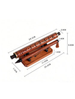 Zen Calligraphy Pen & Scroll Incense Burner Gift Set | 10g Agarwood Sticks