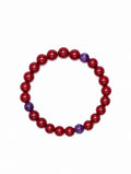 Natural Amethyst & Cinnabar Bracelet | Fire Element | Zen Jewelry