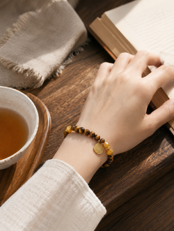 "Mountain Grounding" Tiger's Eye & Golden Tiger's Eye Bracelet | Earth Element