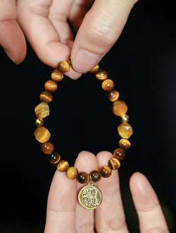 "Mountain Grounding" Tiger's Eye & Golden Tiger's Eye Bracelet | Earth Element