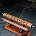 Zen Aesthetic Calligraphy Pen & Scroll Incense Burner Set | Agarwood Incense Holder with 10g Natural Incense Sticks