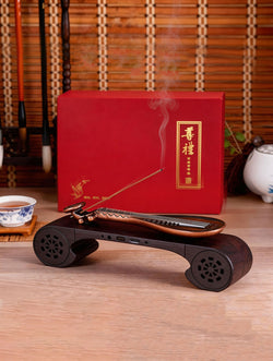 Stress Relief 4-in-1 Music Incense Burner | Pipa Bluetooth Speaker Agarwood Holder with 10g Rare Incense - Meditation Home Decor
