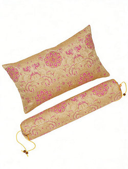 "Zen Rest" Premium Agarwood Infused Cervical Pillow Set | Authentic Silk Brocade