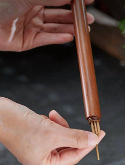 Zen Aesthetic Calligraphy Pen & Scroll Incense Burner Set | Agarwood Incense Holder with 10g Natural Incense Sticks