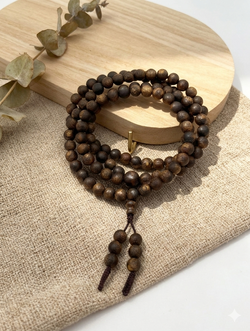 0.8-inch submerged-grade agalwood multi-coil bracelet