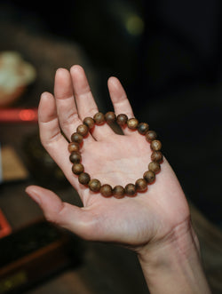 Authentic Natural Agarwood Bead Bracelet (9mm)