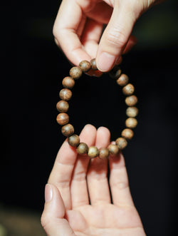 Authentic Natural Agarwood Bead Bracelet (9mm)