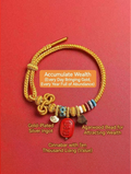 "Abundance Flow" Agarwood & Cinnabar Woven Bracelet | Gold Ingot