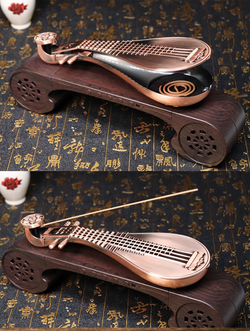 Stress Relief 4-in-1 Music Incense Burner | Pipa Bluetooth Speaker Agarwood Holder with 10g Rare Incense - Meditation Home Decor
